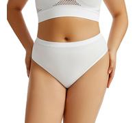 Biancheria intima da donna senza cuciture, pantaloni sportivi da donna, in cotone, taglie grandi, senza cuciture, a vita media, senza cuciture, senza cuciture, in microfibra, senza cuciture, tinta