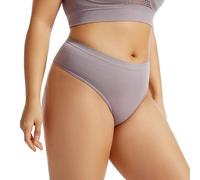 Biancheria intima da donna senza cuciture, pantaloni sportivi da donna, in cotone, taglie grandi, senza cuciture, a vita media, senza cuciture, senza cuciture, in microfibra, senza cuciture, tinta
