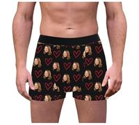 Biancheria intima da uomo Funny Photo Customized Underwear Briefs for Husband Body Biancheria intima da uomo, Nero , L