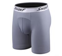 Biancheria intima da uomo in seta di ghiaccio sottile con sacchetto traspirante, boxer di grandi dimensioni progettati per un uso comodo e leggero (6XL grigio)