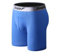 Biancheria intima da uomo in seta di ghiaccio sottile con sacchetto traspirante, boxer di grandi dimensioni progettati per un uso comodo e leggero (8XL blu)