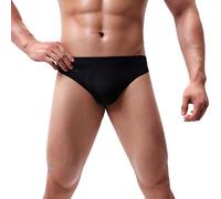 Biancheria intima da uomo, in seta ghiacciata, super sottile, ad asciugatura rapida, elasticizzata, comoda, senza cuciture, senza prurito, slip intimi morbidi e traspiranti a triangolo per l'uso