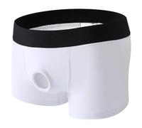 Biancheria intima da uomo per il sesso e gli uomini, sexy, elefante, divertente, look bagnato, trasparente, aperto, mankini, sexy, ouvert tanga, taglie forti, biancheria intima a rete, O bianco., M