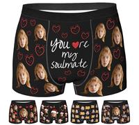 Biancheria intima da uomo personalizzata con viso Boxer personalizzati Regali divertenti Boxer personalizzati per foto per animali domestici per fidanzato marito papà, Stile: 8, L