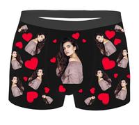 Biancheria intima da uomo sexy perizoma personalizzato per uomo Personalizzato Funny Photo Customized Underwear Briefs for Husband Figura Intimo Uomo, bronzo, L
