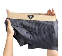 Biancheria intima da uomo stile tronco con tasca a U e design a vita media, boxer solidi per traspirabilità e comfort tutto il giorno (L grigio)