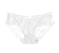Biancheria Intima emotiva Sexy Traspirante Asciugatura Rapida da Donna in Pizzo Sexy a Vita Bassa Pancera Dimagrante Snellente Donna Mutandine Donna (White, M)