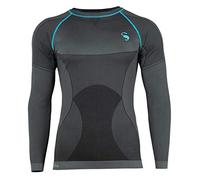 STARK SOUL 1027_S Baselayer, Grautöne-Langarm Shirt, S/M Uomo