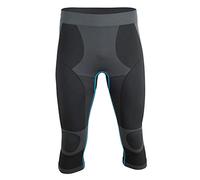 Biancheria Intima Funzionale da Uomo, Senza Cuciture, per Sport e Sci, a 3/4, a Maniche Lunghe o a Maniche Corte, tonalità di Grigio, Pantaloni a 3/4, S/M