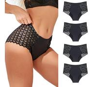 Biancheria Intima Mestruale, Rete Trasparente Culotte da Ciclo Mestruale Flusso, Taglio A Vita Alta Slip da Ciclo Mestruale Flusso Medio Period Panties Donna