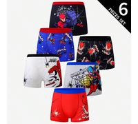 Biancheria intima per ragazzi, boxer slip in cotone comodi, 6 pezzi, multicolore e con vari motivi, adatti per tutte le stagioni, per adolescenti 14Y,11Y,12Y,13Y,16Y,15YBlocchi di colorePoliestere