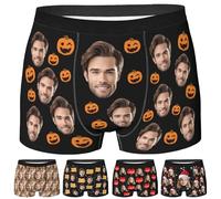 Biancheria intima personalizzata per gli uomini con il viso Boxer personalizzati Boxer personalizzati Regali divertenti per lui Marito Fidanzato, Stile 26, M