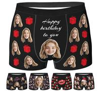 Biancheria intima personalizzata per gli uomini con il viso Boxer personalizzati Boxer personalizzati Regali divertenti per lui Marito Fidanzato, Stile 19, XXL