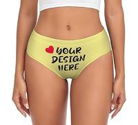 Biancheria intima personalizzata per le donne con l'immagine del viso Mutandine personalizzate Aggiungi il tuo design Perizoma personalizzato Regali divertenti per lei, Stile 9., X-Small