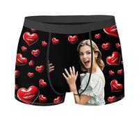 Biancheria intima personalizzata per lui Personalizzato Divertente Boxer Slip Regali per Fidanzato Padre Marito, Stile 16, 3XL