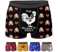 Biancheria intima personalizzata per uomo,Boxer personalizzati con viso,Boxer personalizzati Regali divertenti per lui marito fidanzato, Stile 18, L