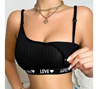 Biancheria intima premaman con stampa di lettere e cuori con funzione di allattamento L,M,S,XLLettereTessuto in maglia