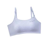 Biancheria intima ragazza 140 set biancheria intima senza schienale con coppe fisse e spalline regolabili per ragazze in estate e primavera durante la pubertà per medie e 7 anni, grigio., 12-14 anni