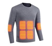Biancheria intima riscaldata per uomo | Foderato in pile, 3 livelli di calore, ricarica USB, lavabile in lavatrice, power bank non incluso