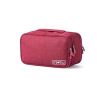 Biancheria Intima Sacchetto di Immagazzinaggio Viaggio Reggiseno Organizzatore Donne Uomini Calzini Cosmetici Vestiti Sacchetto Roba Merci Accessori, Rosso vinaccia, Taglia unica