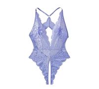 Biancheria intima sexy da donna Body in pizzo trasparente con scollo a V per il tempo libero a casa Design aperto cavallo perfetto per l'estate. Versatile da donna Sexy biancheria intima sexy, Lilla