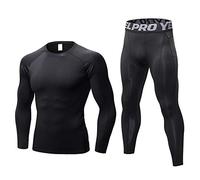 Biancheria intima termica da uomo, pantaloni lunghi da uomo, biancheria intima termica a maniche lunghe, strato di base, tuta a compressione, termiche invernali per allenamento, sci, corsa
