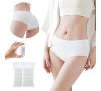Biancheria intima usa e getta da donna per viaggi da donna a vita media mutandine pratiche mutandine hotel spa ospedale soggiorni emergenze bianco, Bianco - 10 pezzi, Small