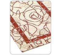 BIANCHERIA WEB - Tappeto Velour Antiscivolo Modello Camelia By Suardi 65x110(2 tappeti) Rosso