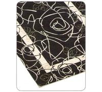 BIANCHERIA WEB - Tappeto Velour Antiscivolo Modello Camelia By Suardi 65x300 cm Nero Rev.