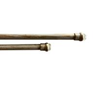 BIANCHERIAWEB Bacchette Tende A Pressione Bastone Tenda Estensibile Astina con Molla 30-40 Bianco-Oro