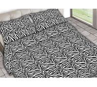 BIANCHERIAWEB Completo Lenzuola in 100% Cotone Matrimoniale Dis. Zebrato C.N.