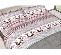 BIANCHERIAWEB Completo Lenzuola In Morbida Flanella Made Italy Disegni Vari Modello C.N. Piazza Mezza Peppe