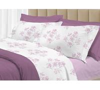BIANCHERIAWEB Completo Lenzuola Letto 100% Cotone Made Italy 3027 Disegno Primavera Singolo Rosa