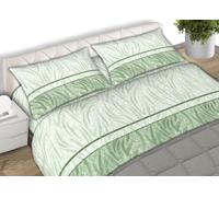 BIANCHERIAWEB Completo Lenzuola Letto 100% Cotone Made Italy Disegno Flames CN Singolo Verde