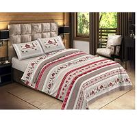 BIANCHERIAWEB Completo Lenzuola Letto Lenzuolo Cordonetto Sotto Angoli Federa In 100% Cotone Made in Italy Fantasia Moderna