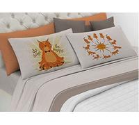 BIANCHERIAWEB Completo Lenzuola Matrimoniale 100% Cotone Digitale Spin-off Yo Gatto
