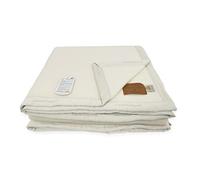BIANCHERIAWEB Coperta Invernale Modello Lambswool in 100% Pura Lana Vergine 1 Piazza e Mezza Naturale