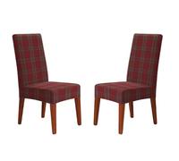 BIANCHERIAWEB Coppia Coprisedia con Schienale Antimacchia Scozzese Rosso Tartan Perth