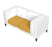 BIANCHERIAWEB Coppia Copriseduta Antimacchia Elasticizzato Tinta Unita Modello Magic Seduta Senape