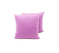 BIANCHERIAWEB Coppia Cuscini Arredo Imbottiti Tessuto Ottoman in Tinta Unita Colore Glicine 42 50x50 Glicine 42