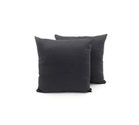 BIANCHERIAWEB Coppia Cuscini Arredo Imbottiti Tessuto Ottoman in Tinta Unita Colore Grigio 44 60x60 Grigio 44