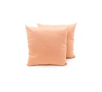 BIANCHERIAWEB Coppia Cuscini Arredo Imbottiti Tessuto Ottoman in Tinta Unita Colore Salmone 05 50x50 Salmone 05