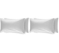 BIANCHERIAWEB Coppia Federe Cuscino Letto 50x80 cm In 100% Cotone Made In Italy In Tinta Unita Con Bottoni Laterali (Confezione da 2)