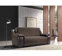 BIANCHERIAWEB Copridivano Antimacchia Trapuntato Modello Sofà Marrone-Beige 4 Posti Marrone-Beige