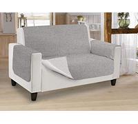 BIANCHERIAWEB Copridivano Antiscivolo in Tinta Unita Modello O.B. 3 Posti Grigio