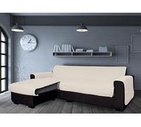 BIANCHERIAWEB Copridivano con Penisola Antimacchia Trapuntato Modello Star Colore Panna 240cm Panna