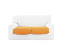 BIANCHERIAWEB Copridivano Copriseduta Sofà Elasticizzato Tinta Unita Smile Tessuto Millerighe Coppia Seduta Oro