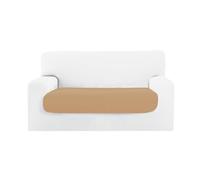 BIANCHERIAWEB Copridivano Copriseduta Sofà Elasticizzato Tinta Unita Smile Tessuto Millerighe Seduta 4 Posti Cream