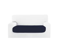 BIANCHERIAWEB Copridivano Copriseduta Sofà Elasticizzato Tinta Unita Smile Tessuto Millerighe Seduta 3 Posti Blue
