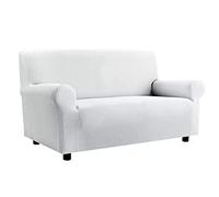 BIANCHERIAWEB Copridivano Elasticizzato Antimacchia Modello Zeno Colore Bianco 4 Posti Bianco